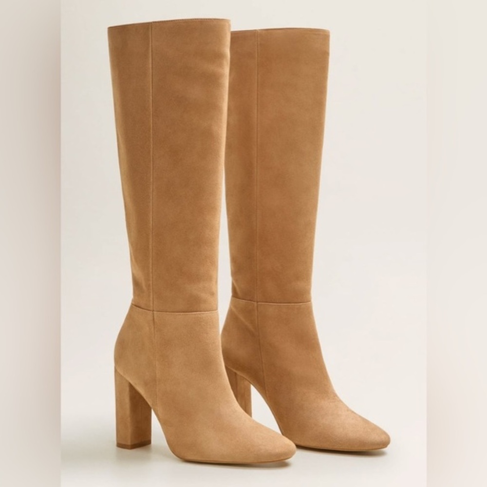 Mango suede knee-high boots